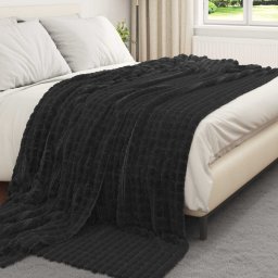Patura de aruncat Negru 270 x 240 cm Molton GartenMobel Dekor