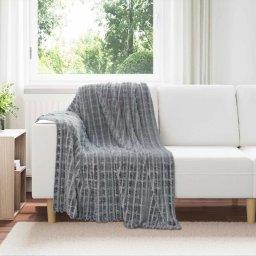 Paturi de aruncat 6 pcs Gri închis 150 x 130 cm Molton GartenMobel Dekor