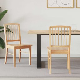 Scaune de dining 2 pcs natural 50 x 52,5 x 91 cm GartenMobel Dekor