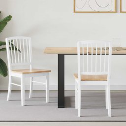 Scaune de dining 2 pcs Alb 50 x 52,5 x 91 cm GartenMobel Dekor