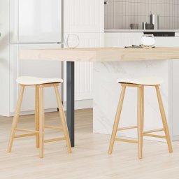 Scaune de dining 2 pcs natural 46 x 37 x 63 cm GartenMobel Dekor