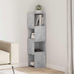 Dulap de colt Gri din beton 25,5x25x102cm Lemn compozit GartenMobel Dekor