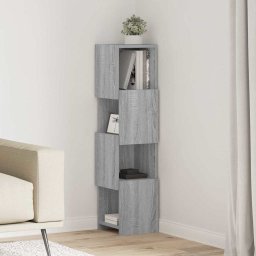 Dulap de colt Gri Sonoma 25,5x25x102cm Lemn compozit GartenMobel Dekor