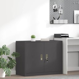Dulap de depozitare Negru 90 x 40 x 70 cm Otel Laminat la Rece GartenMobel Dekor