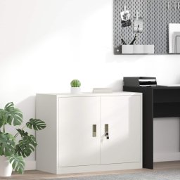 Dulap de depozitare Alb 90 x 40 x 70 cm Otel Laminat la Rece GartenMobel Dekor