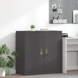 Dulap de depozitare Negru 90 x 40 x 90 cm Otel Laminat la Rece GartenMobel Dekor