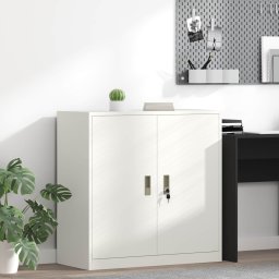 Dulap de depozitare Alb 90 x 40 x 90 cm Otel Laminat la Rece GartenMobel Dekor