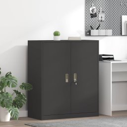 Dulap de depozitare Negru 90 x 40 x 105 cm Otel Laminat la Rece GartenMobel Dekor