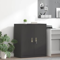 Dulap de depozitare Negru 80 x 40 x 90 cm Otel Laminat la Rece GartenMobel Dekor