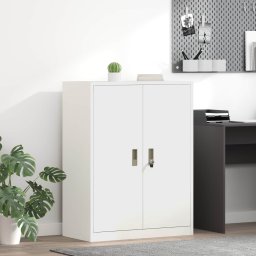 Dulap de depozitare Alb 80 x 40 x 105 cm Otel Laminat la Rece GartenMobel Dekor