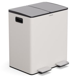 Klarstein EcoVista, coș de gunoi cu composter, 40 l + 3 l/coș + composter, Soft-Close (KG28-40L-crem)