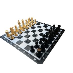 Set sah de gradina mini - piese kh 21 cm, tabla 90 cm