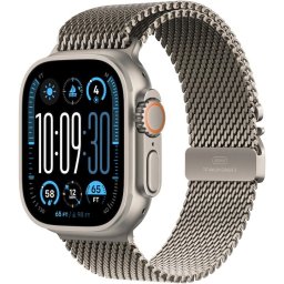 Smartwatch Watch Ultra 2 GPS + Cellular 49 mm Natural Titanium Case with Natural Titanium Milanese Loop - S