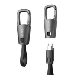 Cablu Breloc Tech Protect UltraBoost DNA Type C PD 60W 3A Iron Grey