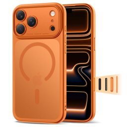 Husa Husă Tech-Protect Magpeak MagSafe CC pentru iPhone 17 Pro, finisaj mat, compatibilă MagSafe, cosmic orange