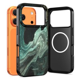 Husa Husă Tech-Protect Lamano MagSafe pentru iPhone 17 Pro Max, model Verde Aura, compatibilă MagSafe, verde