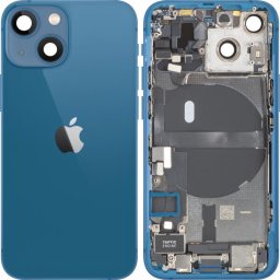 Piese si componente Capac Baterie Apple iPhone 13 mini, Cu Carcasa Mijloc, Full Parts, Albastru, Swap