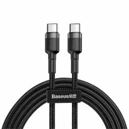 Cablu, USB-C la UBS-C, 60W, 2m (set 2) - Cafule (E0418500) - Black / Grey