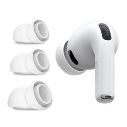 Dopuri din Silicon pentru AirPods Pro 3, XS, S, L (set 3) - AirVibe (ET2) - White