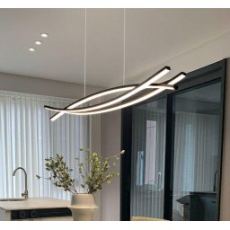 Candelabru LED Dining 80W Link Negru, Telecomanda
