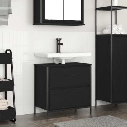 Dulap pentru baie cu sertare Stejar negru 60x34,5x60 cm GartenMobel Dekor