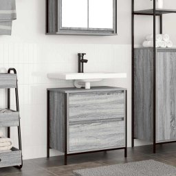 Dulap pentru baie cu sertare Gri Sonoma 60x34,5x60 cm GartenMobel Dekor