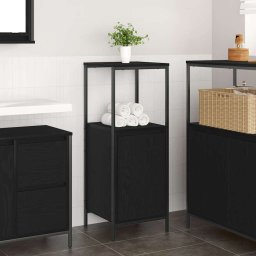 Dulap de baie cu rafturi Stejar negru 36x35x95 cm GartenMobel Dekor