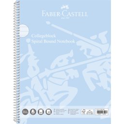 Caiet cu spira A4 80 file coperta carton plastifiat Bleu Sky Faber-Castell