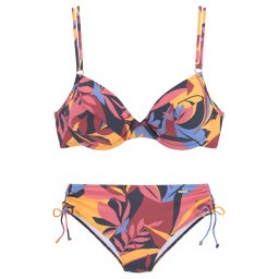 SUNSEEKER Costum de baie două piese albastru / galben citron / roz pitaya / roz pal