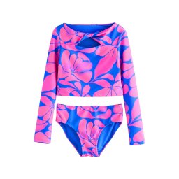 Next Costum de baie două piese albastru regal / roz