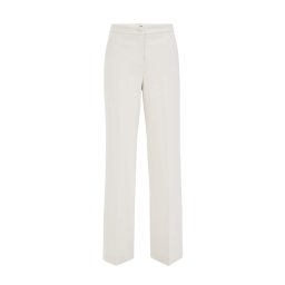 WE Fashion Pantaloni cutați alb natural