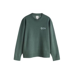 Next Pulover verde pin / alb