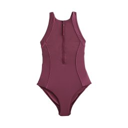 Next Costum de baie întreg roșu vin
