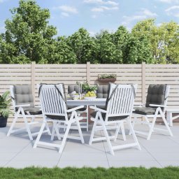 Perne scaun cu spatar mic, 6 buc., gri, textil oxford GartenMobel Dekor