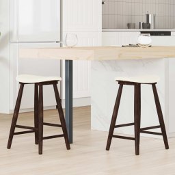 Scaune de dining 2 pcs Maro deschis 46 x 37 x 63 cm GartenMobel Dekor