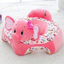 Fotoliu Baby Smile Animalute Invat Sa Stau In Fundulet 45 cm, Elefantelul roz