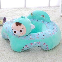 Fotoliu Baby Smile Animalute Invat Sa Stau In Fundulet 45 cm, Oita vernil