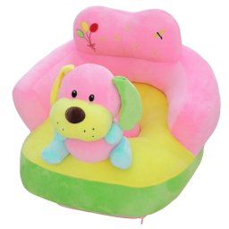 Fotoliu maxi bebe din plus cu spatar - Catelus, roz