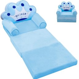 Fotoliu Extensibil din plus si 3 placi burete Tronul Printului, bleu