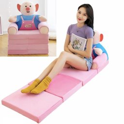 Fotoliu Purcelus Roz, cu 4 placi, Extensibil la 150 cm