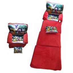 Fotoliu si perna Clubul lui Mickey Mouse, cu 4 placi, Extensibil la 150 cm