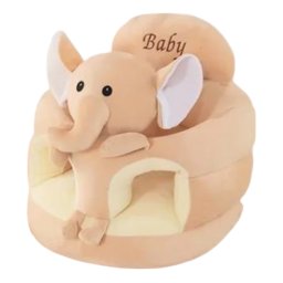 Fotoliu bebe cu spatar si suport de picioare - Elefantul crem