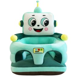 Fotoliu bebe cu spatar si suport de picioare - Robotelul verde, din plus