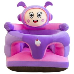 Fotoliu bebe cu spatar si suport de picioare - Robotelul roz, din plus