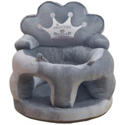 Fotoliu bebe din plus, cu sezut de burete - Printesa Gri