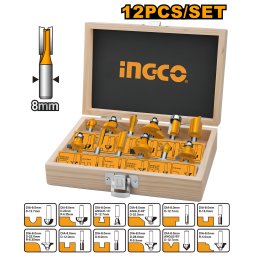 Set freze profilate 12pcs pentru lemn, MDF, PAL , 8 mm