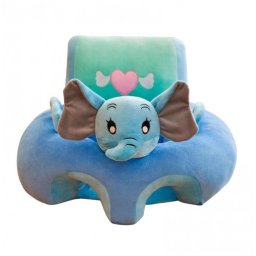 Fotoliu bebe cu perna pe sezut si cu spatar - Elefant bleu