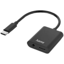 HAMA USB 2.0 Type C USB 2.0 Type C + Jack Convertor Negru 10cm 201534