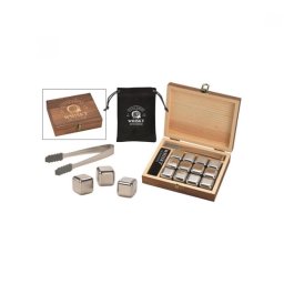WOMA inoxidabil oţel cuburi de gheata set într-o cutie de lemn 12buc
