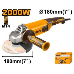 Flex Unghiular 180mm, 2000W, compatibil disc 115, 180mm, filet M14